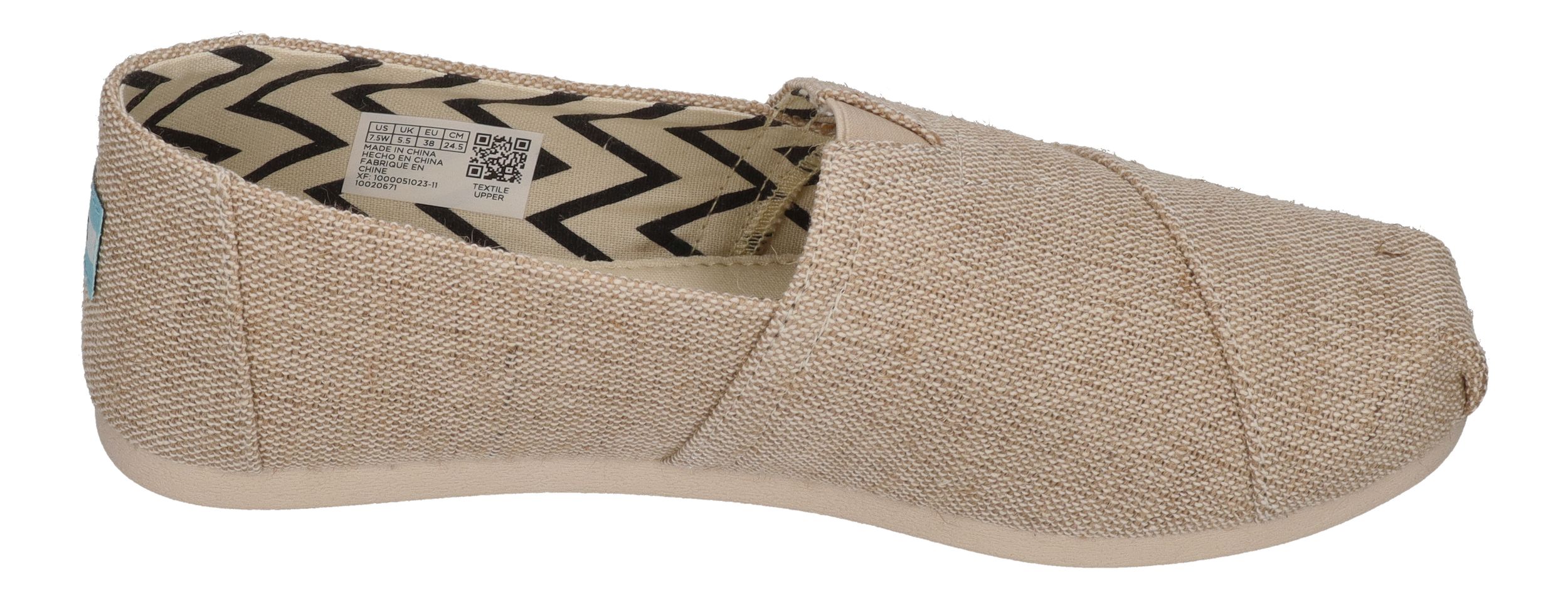 TOMS Damen Espadrilles - ALPARGATA WIDE 10020671 - natural undyed heritage