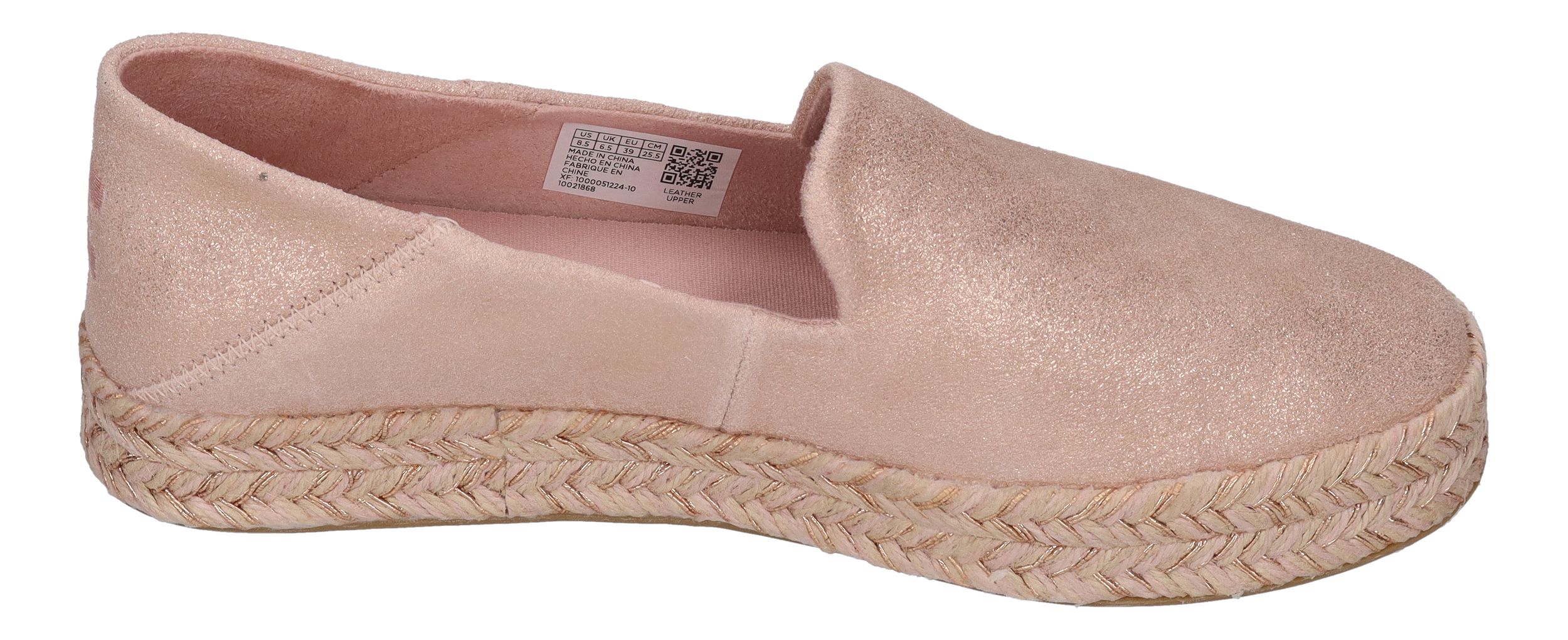 TOMS Damen Espadrilles - CAROLINA 10021868 - pale rose metallic