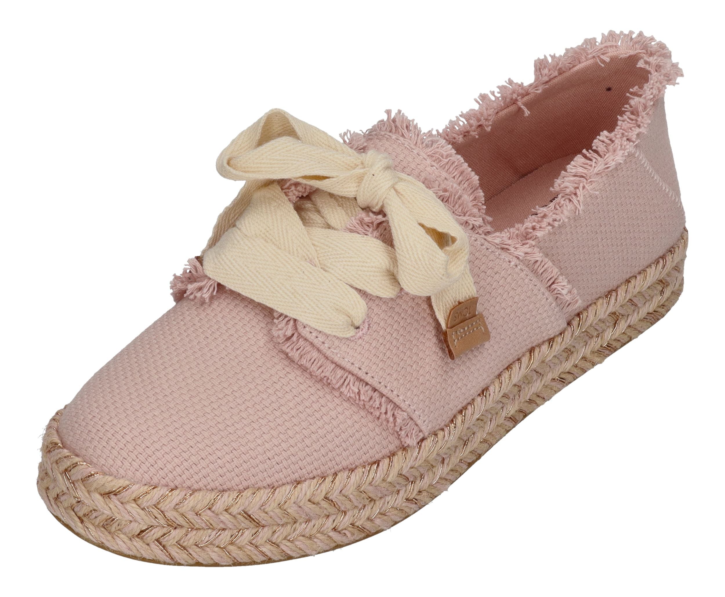 TOMS Damen Espadrilles - CAROLINA LACE UP 10021857- pale rose beachside