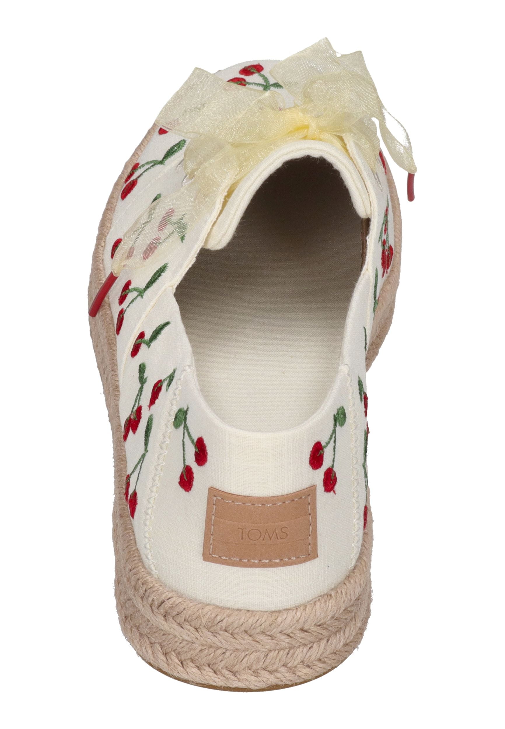 TOMS Damen Espadrilles CAROLINA LACE UP 10023260 egret cherry embroidery