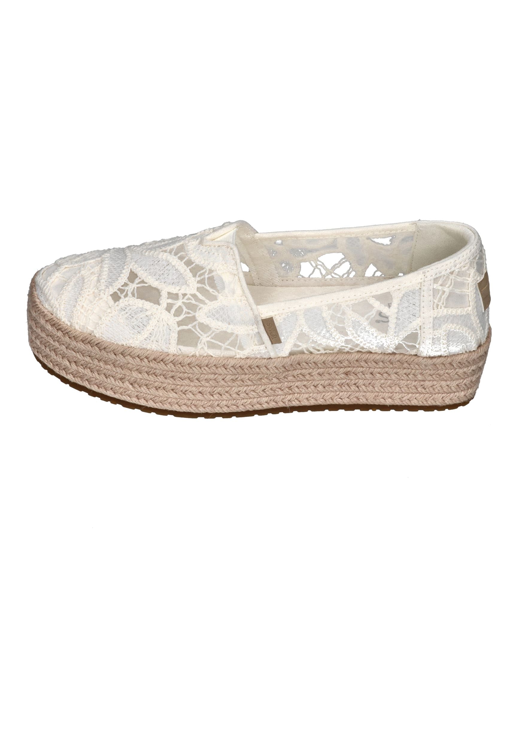 TOMS Damen Espadrilles VALENCIA 10023045 egret floral crochet