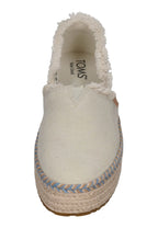 TOMS Damen Espadrilles VALENCIA 10023057 white onyx text denim fray