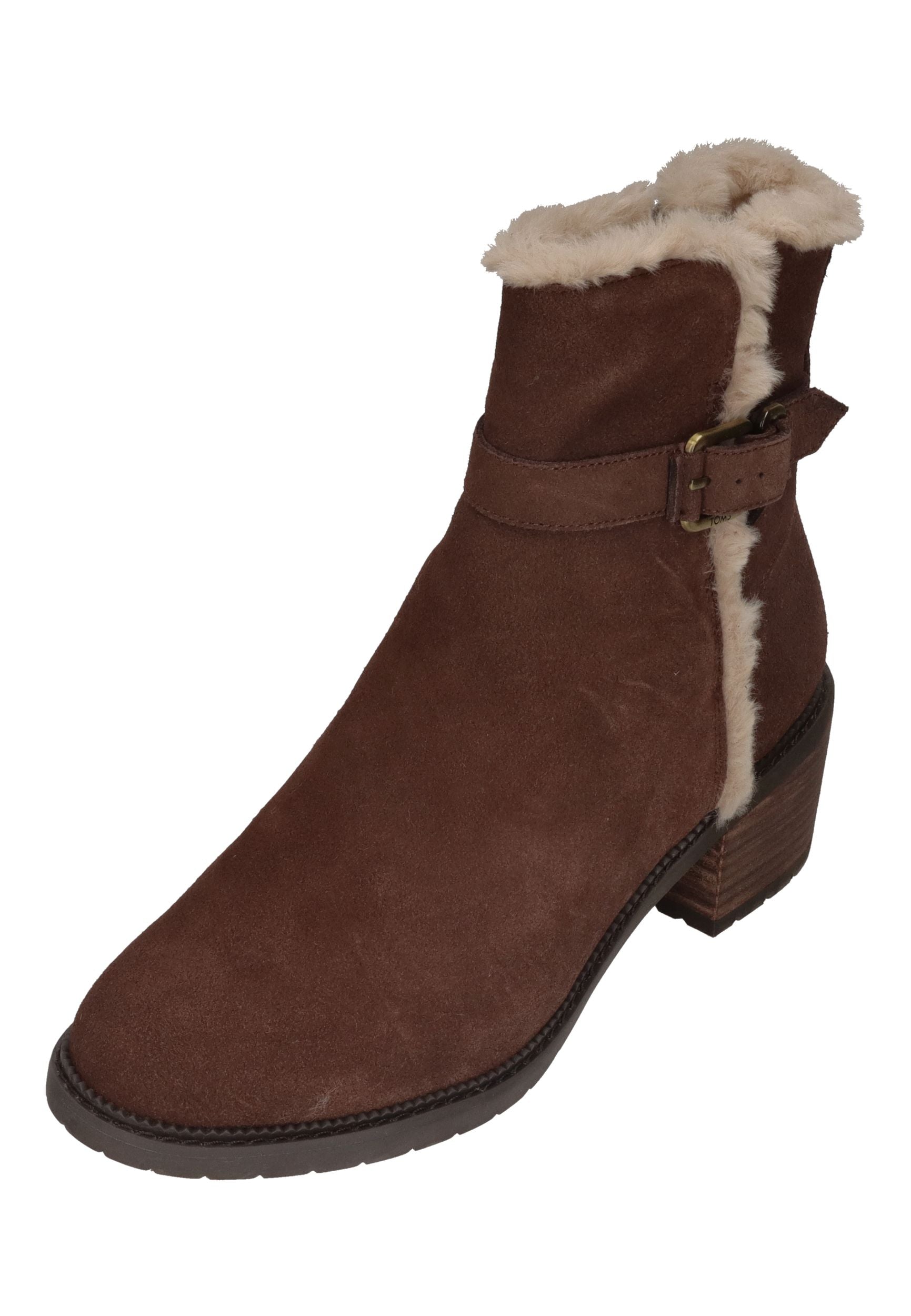 TOMS Damen Stiefeletten HAILEY BUCKLE FAUX 10022565 oak brown suede
