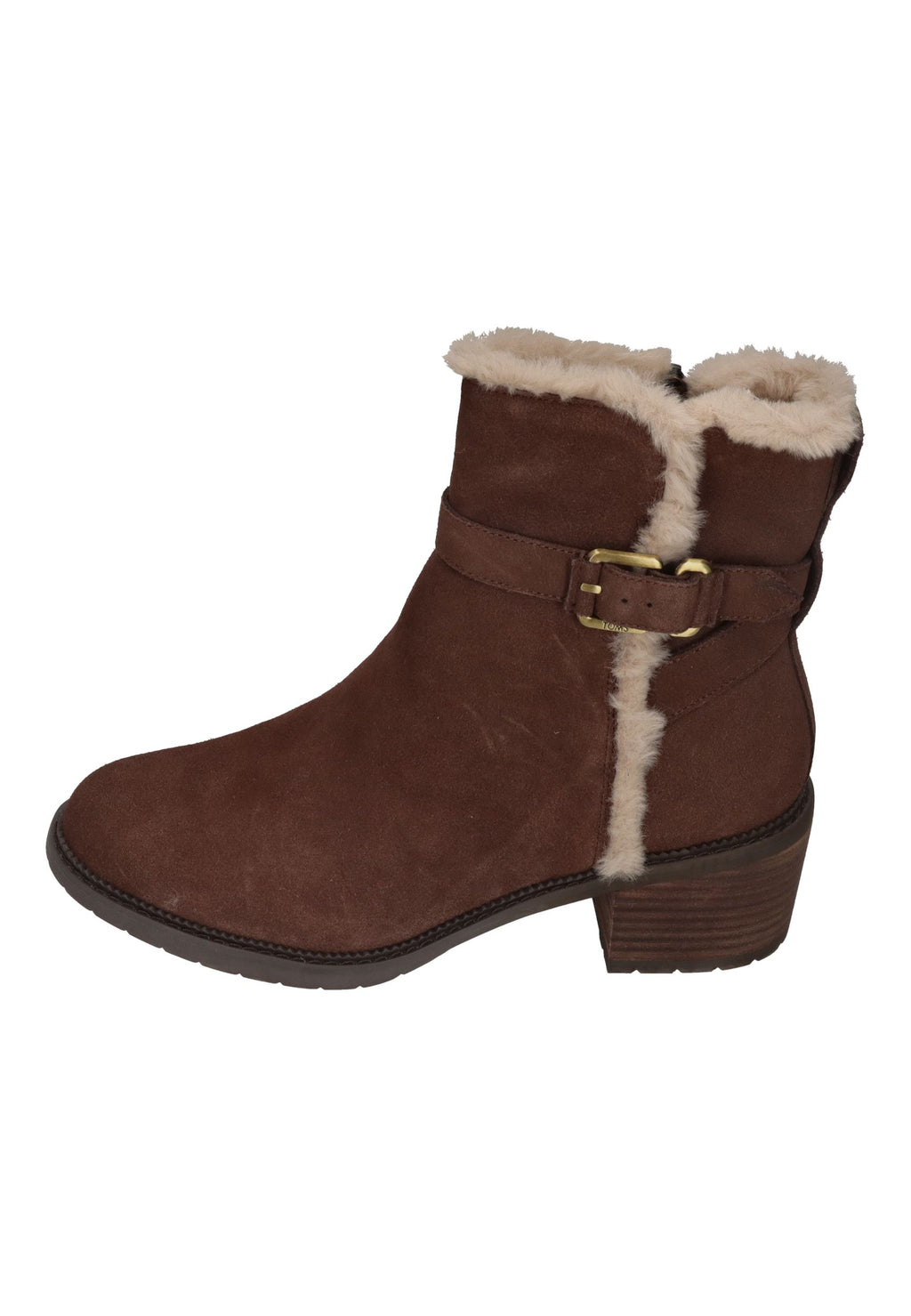 TOMS Damen Stiefeletten HAILEY BUCKLE FAUX 10022565 oak brown suede