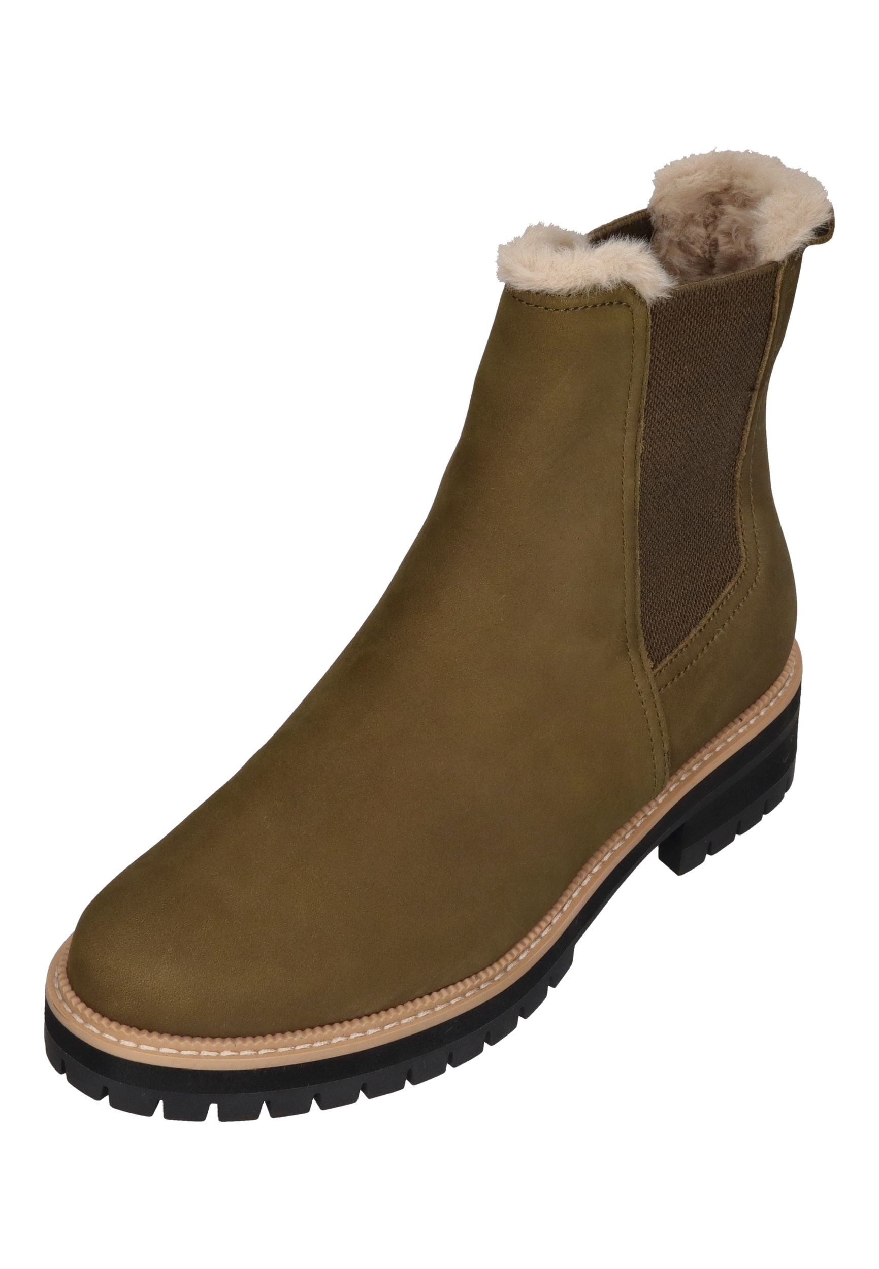 TOMS Damenschuhe Chelseaboots BENNET FAUX WR 10022757 military olive
