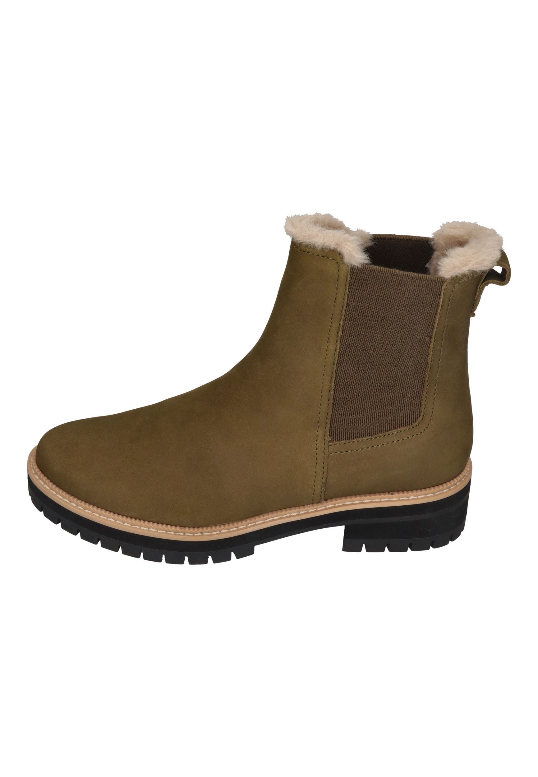 TOMS Damenschuhe Chelseaboots BENNET FAUX WR 10022757 military olive