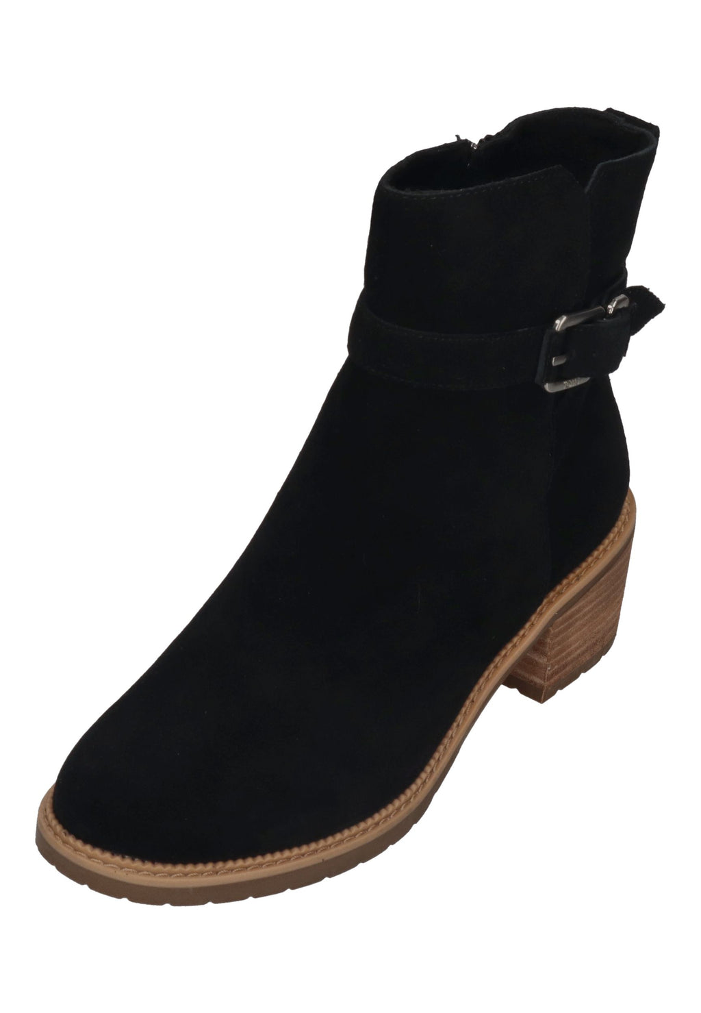 TOMS Damenschuhe - Stiefeletten HAILEY BUCKLE WR 10022549 black suede