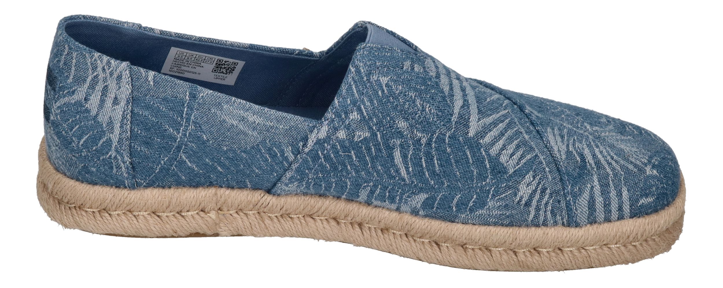 TOMS Herren - ALPARGATA ROPE 2.0 10021890 - faded sky tropical denim