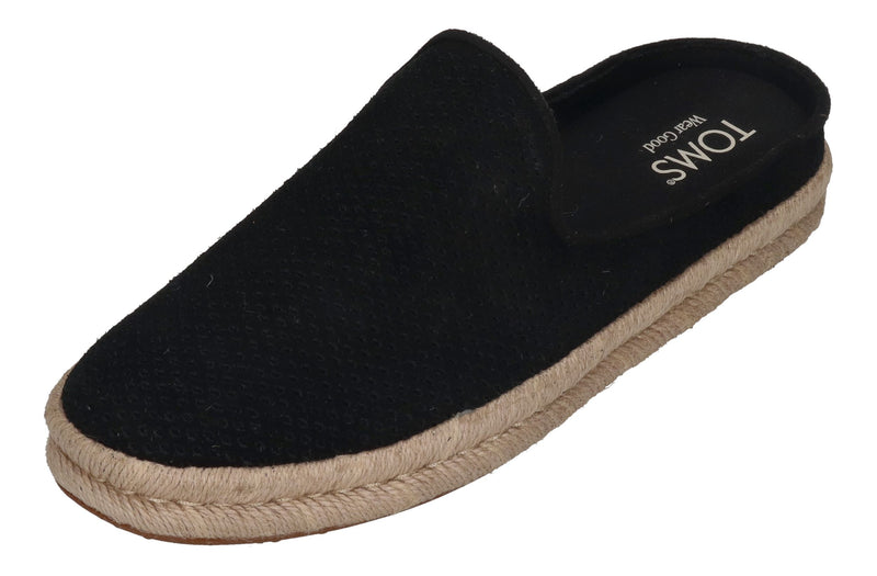TOMS Herren Espadrilles SANTIAGO MULE 10021892 - black dp suede
