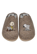 TONI PONS X SNOOPY Herrenschuhe Hausschuhe CHARLIE TAUPE