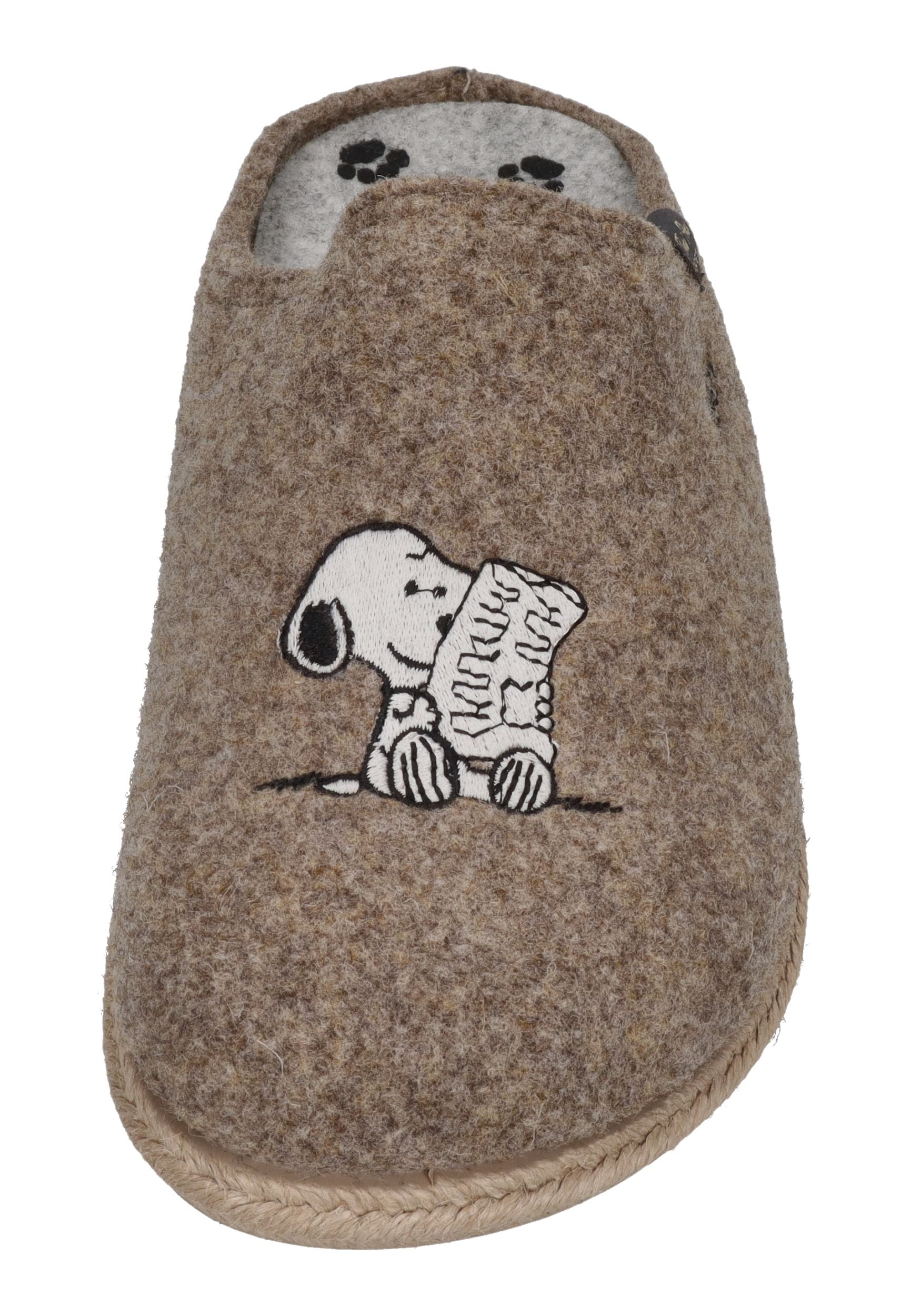 TONI PONS X SNOOPY Herrenschuhe Hausschuhe CHARLIE TAUPE