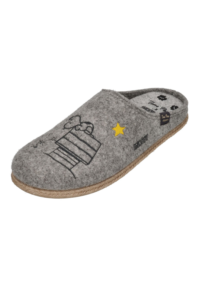 TONI PONS X SNOOPY Herrenschuhe Hausschuhe CHARLIE GRIS
