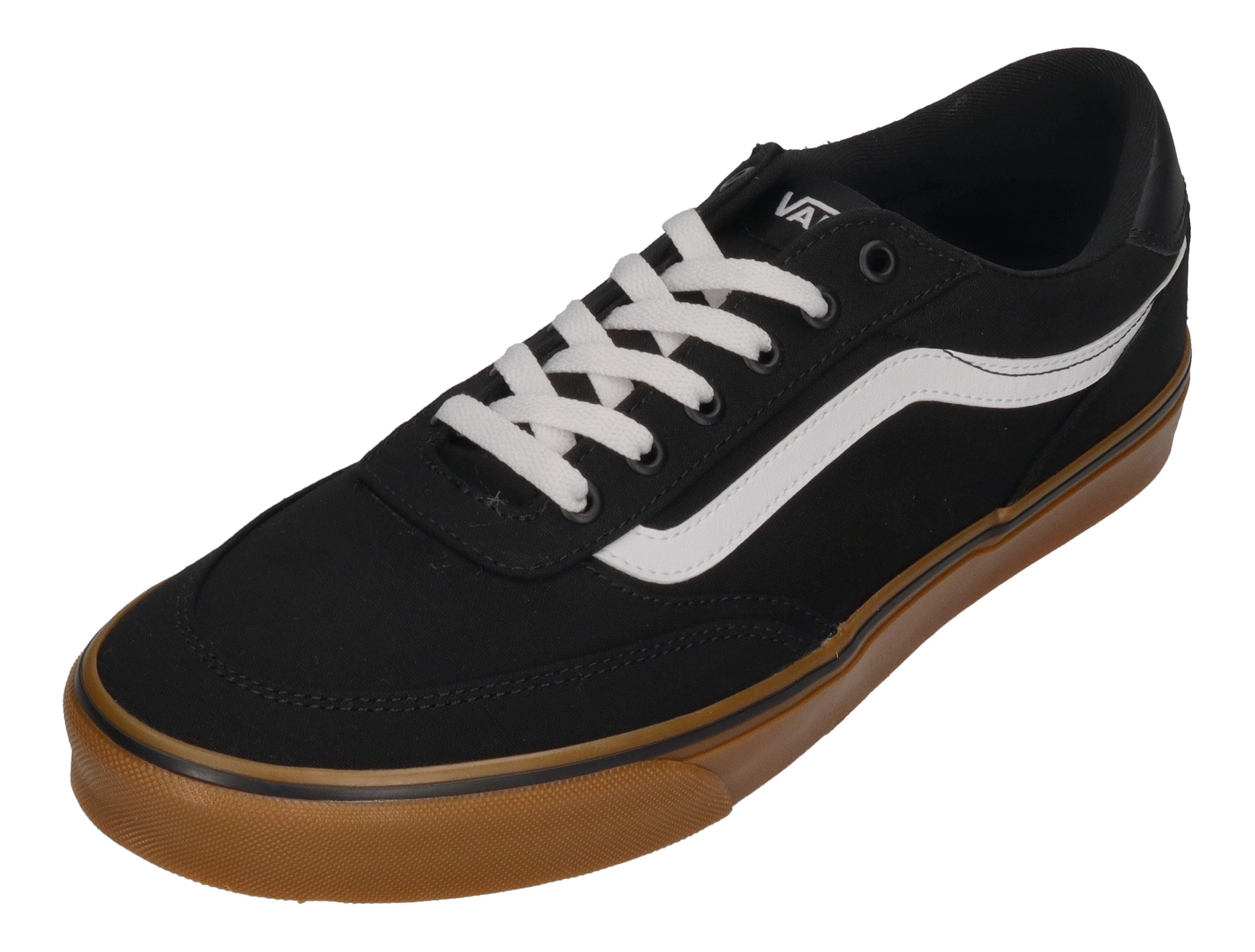 VANS in Übergrößen - BROOKLYN LS Canvas - black/gum