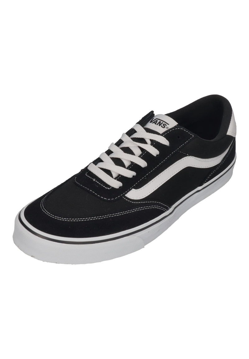 VANS in Übergrößen - BROOKLYN LS Suede Canvas - black white