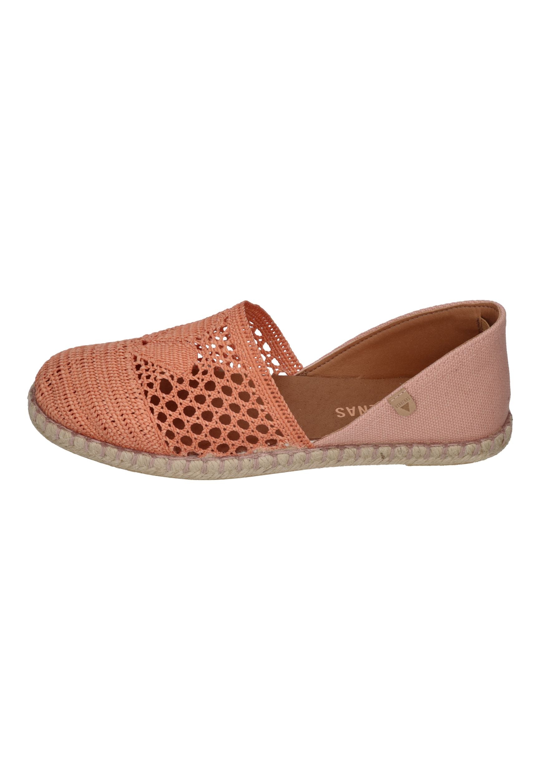 VERBENAS Damen Espadrilles CARMEN CROCHET LINO PARIS coral