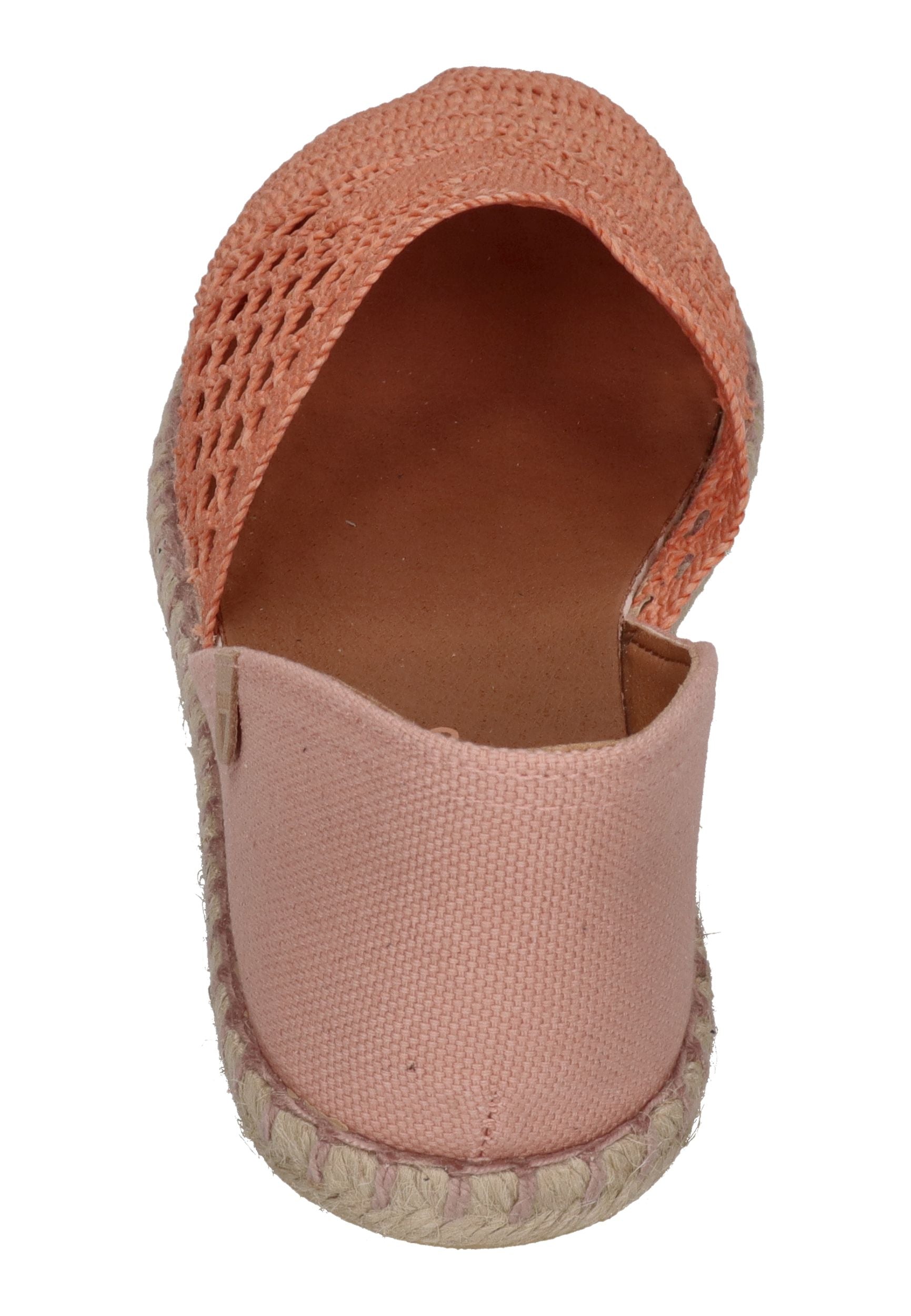 VERBENAS Damen Espadrilles CARMEN CROCHET LINO PARIS coral