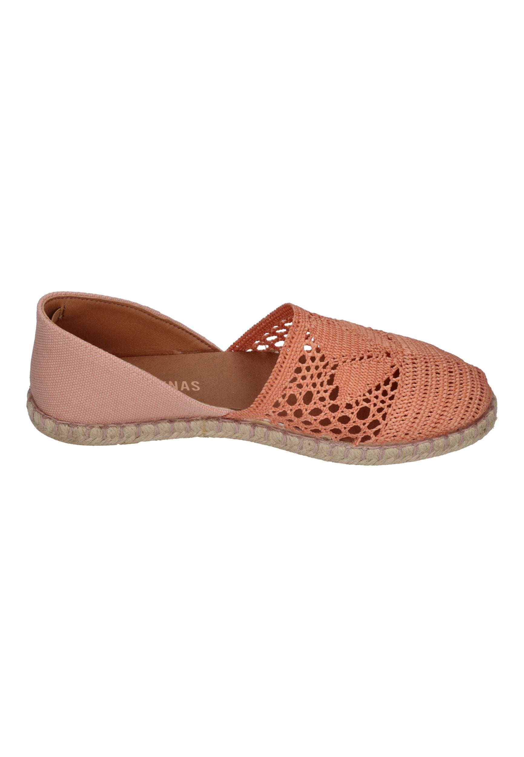 VERBENAS Damen Espadrilles CARMEN CROCHET LINO PARIS coral
