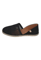 VERBENAS Damen Espadrilles CARMEN CROCHET LINO PARIS - negro
