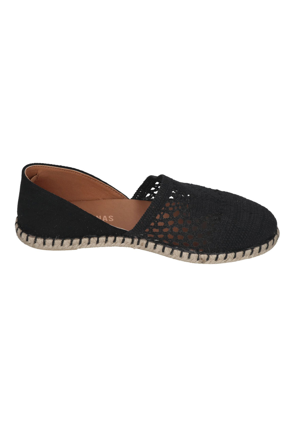 VERBENAS Damen Espadrilles CARMEN CROCHET LINO PARIS - negro