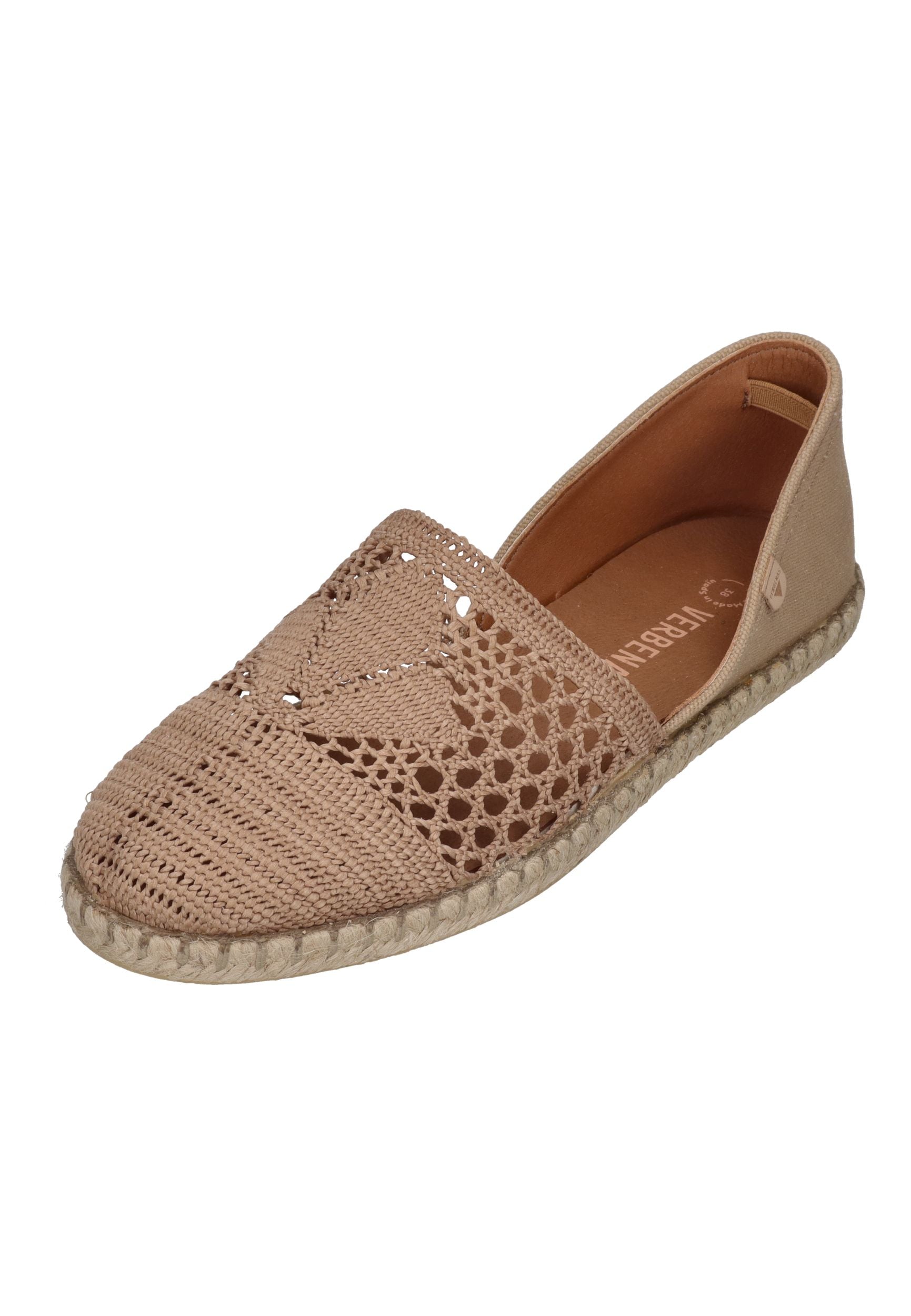 VERBENAS Damen Espadrilles CARMEN CROCHET LINO PARIS piedra