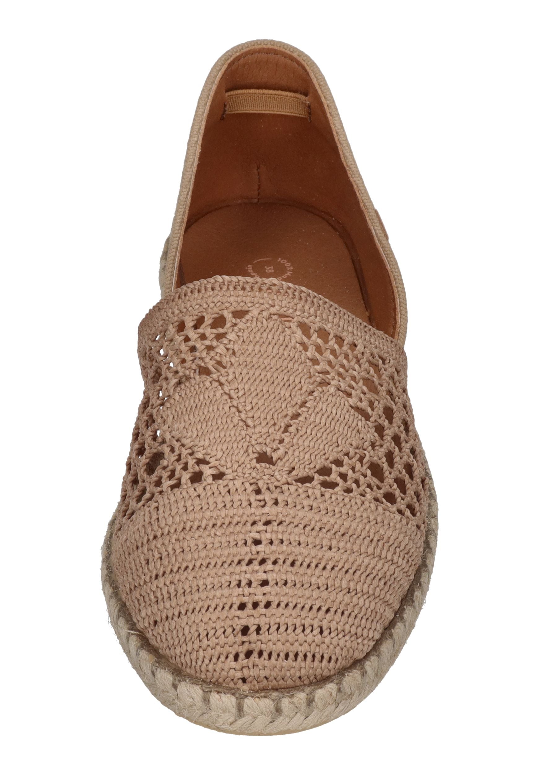 VERBENAS Damen Espadrilles CARMEN CROCHET LINO PARIS piedra