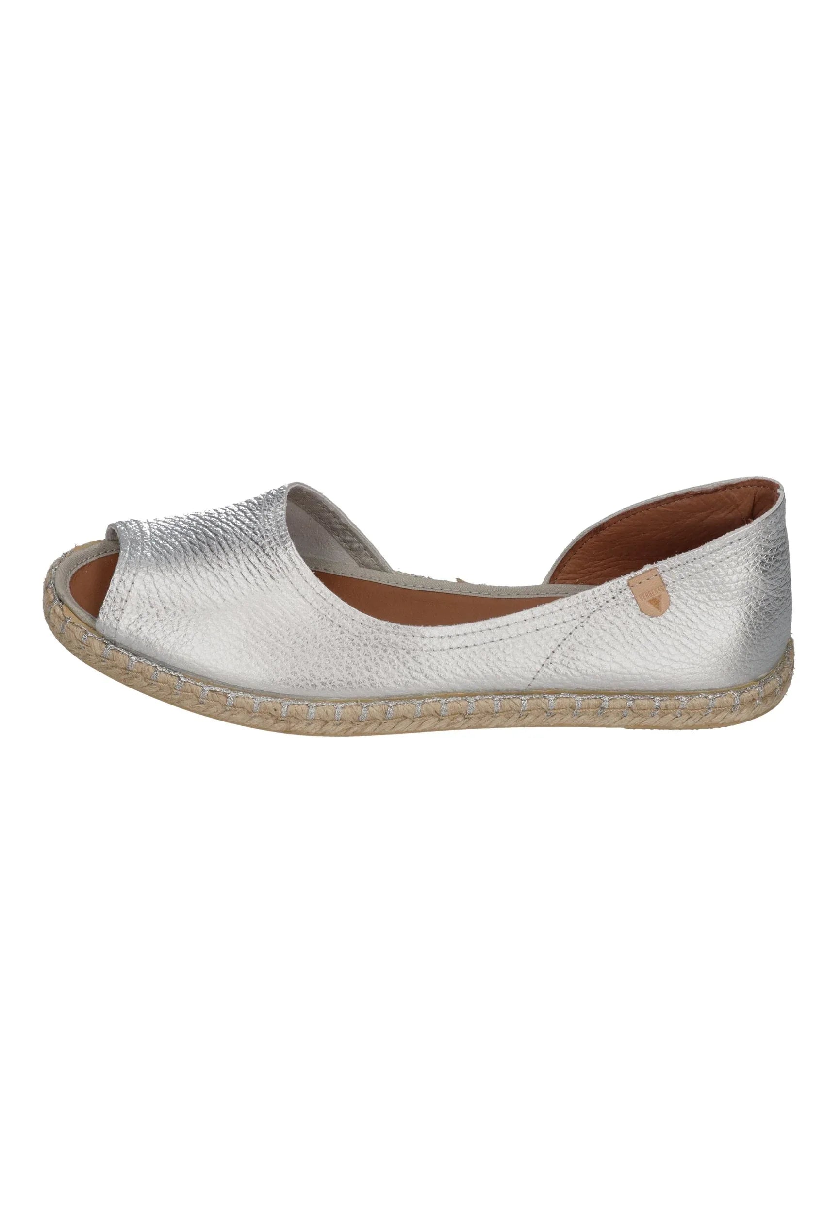 VERBENAS Damen Espadrilles CRUZ nucleo metal gal plata