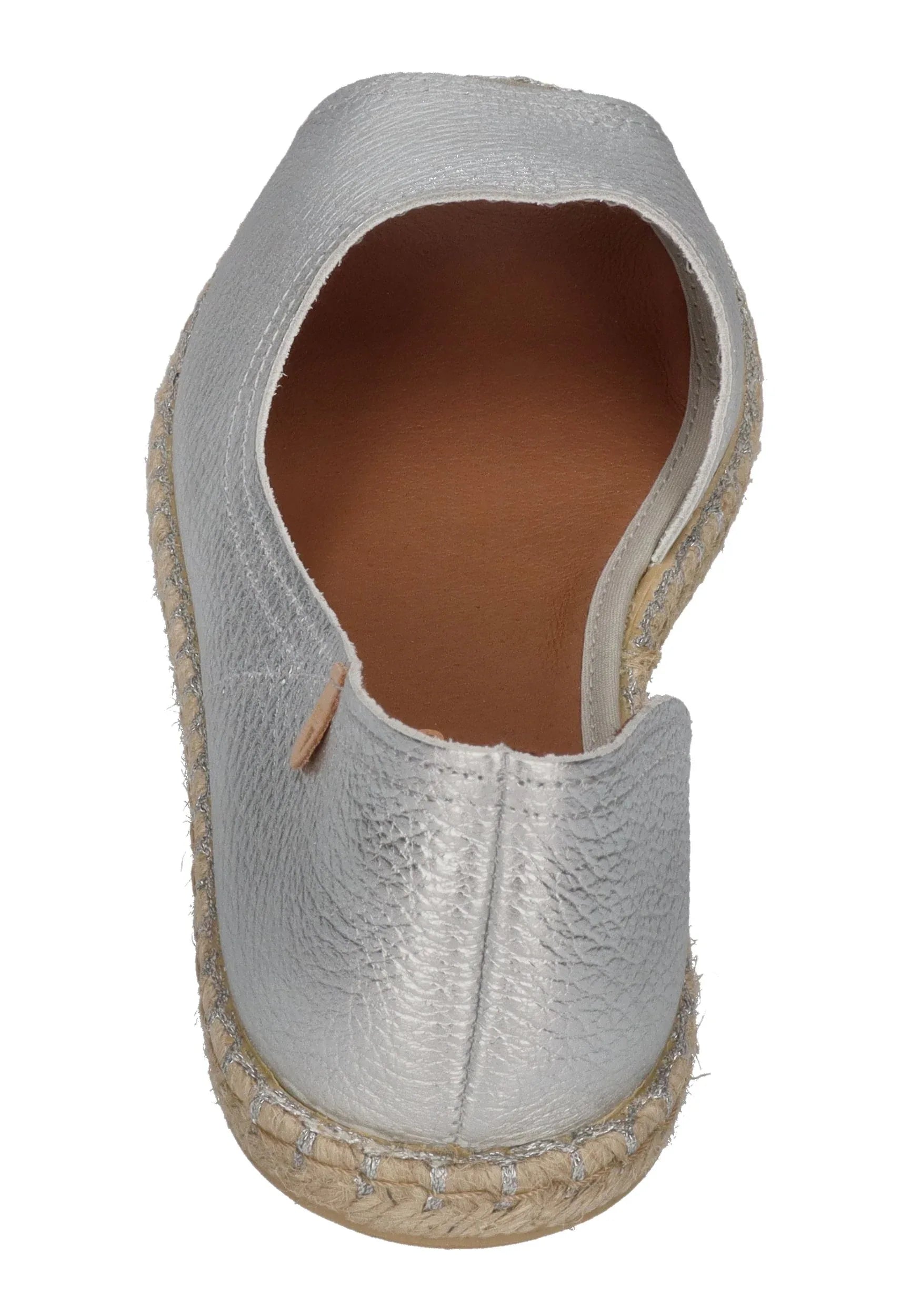 VERBENAS Damen Espadrilles CRUZ nucleo metal gal plata