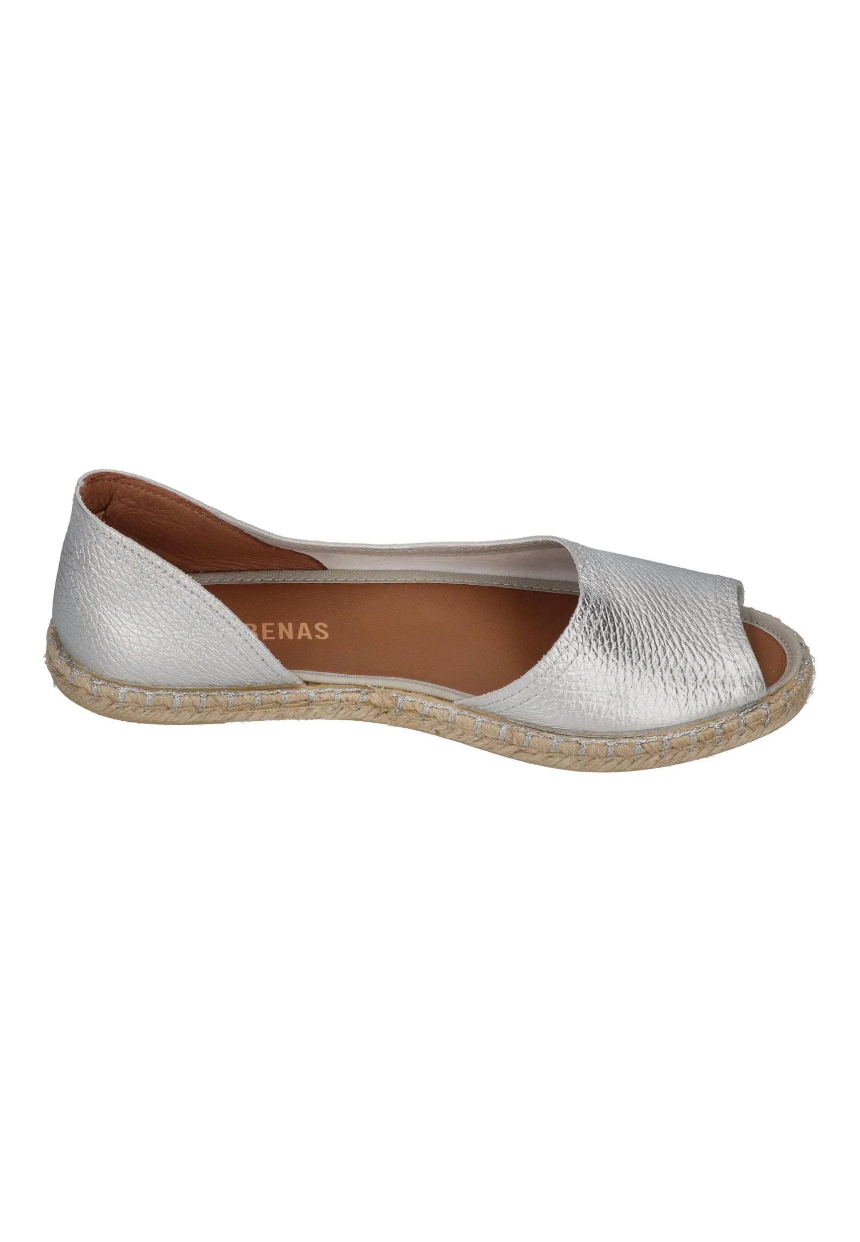 VERBENAS Damen Espadrilles CRUZ nucleo metal gal plata
