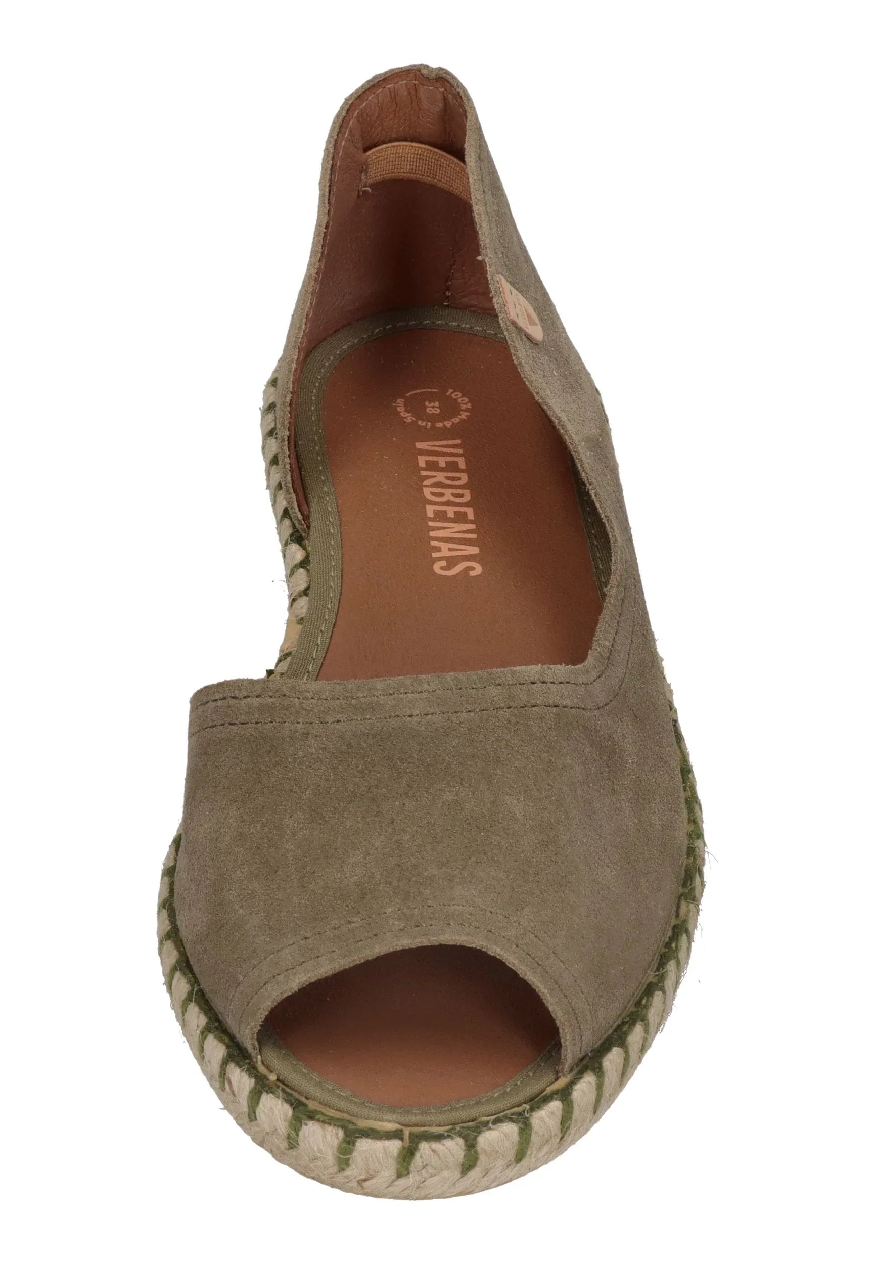 VERBENAS Damen Espadrilles CRUZ serraje kaki