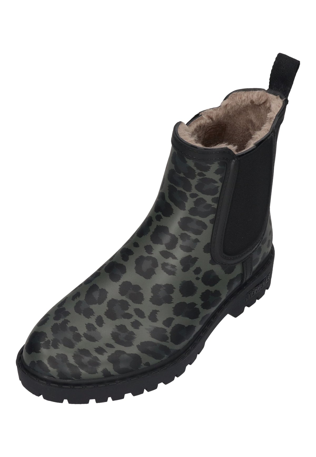 VERBENAS Damen Gummistiefel GAUDI FUR SMOOTH ANIMAL black leo