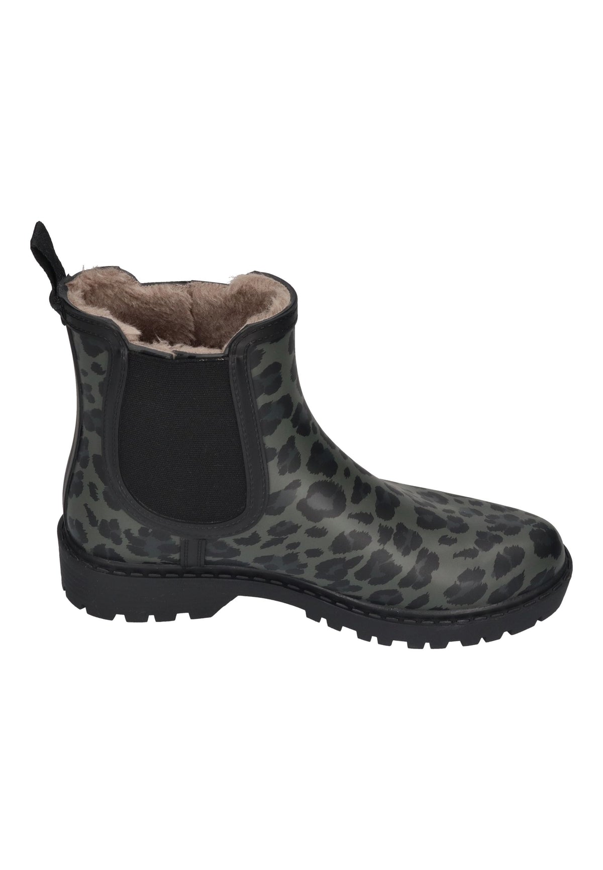 VERBENAS Damen Gummistiefel GAUDI FUR SMOOTH ANIMAL black leo