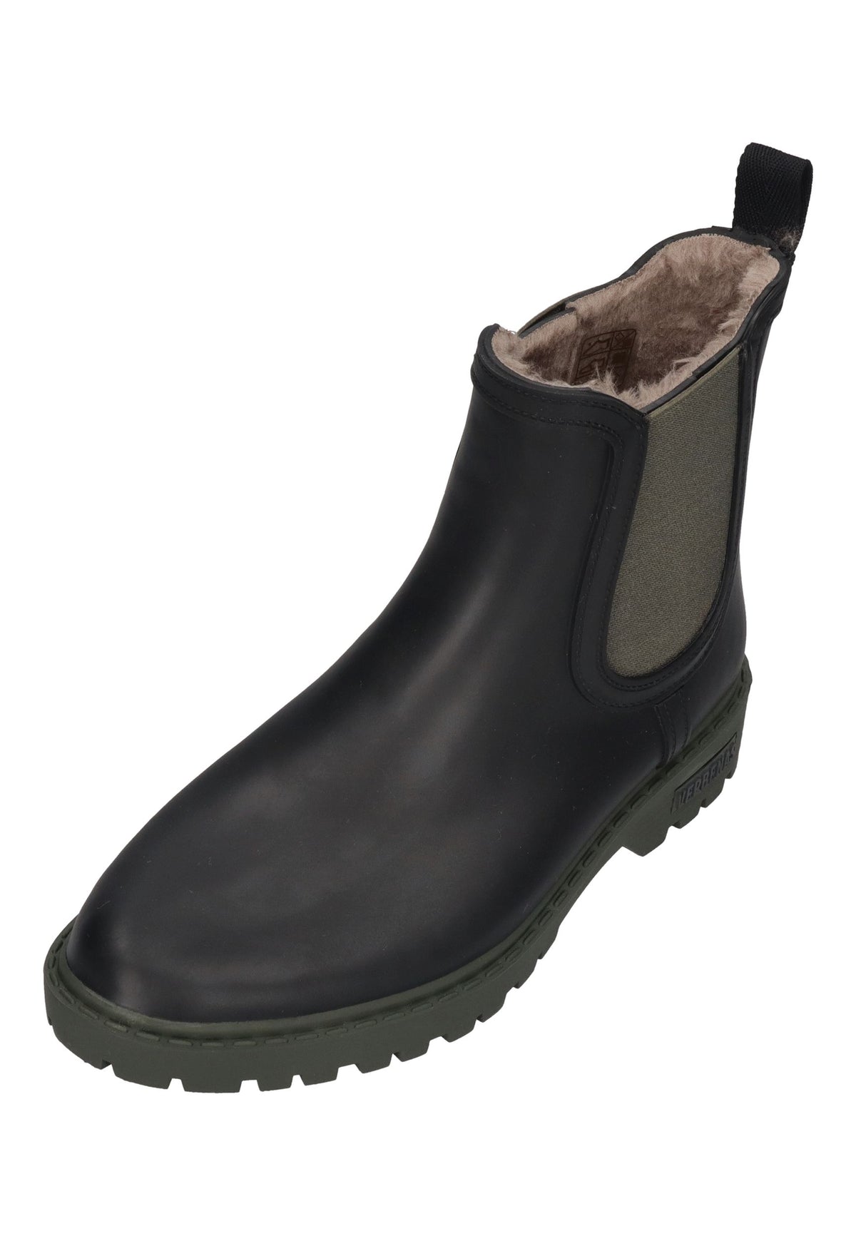 VERBENAS Damen Gummistiefel - GAUDI FUR SMOOTH - black khaki