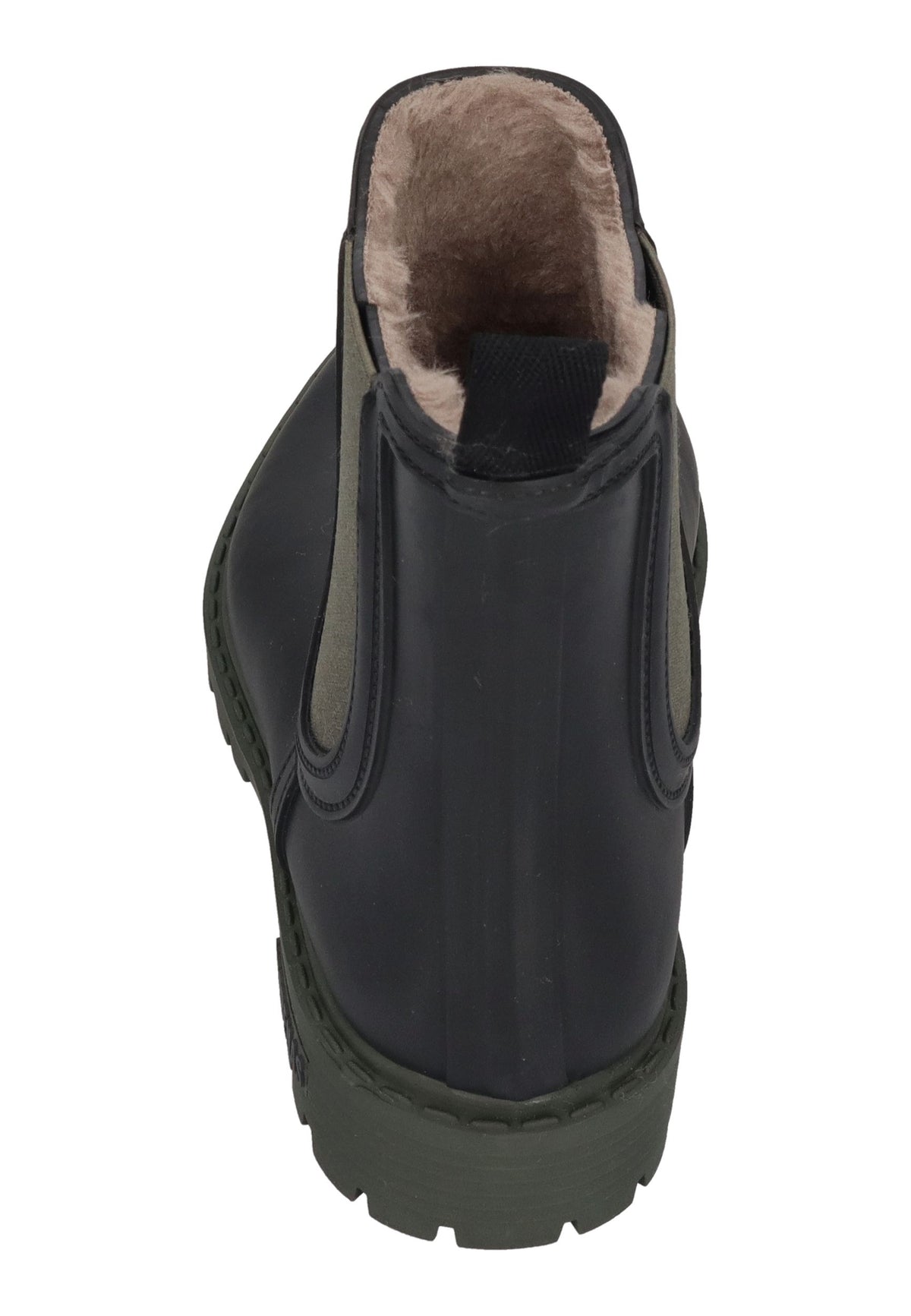 VERBENAS Damen Gummistiefel - GAUDI FUR SMOOTH - black khaki