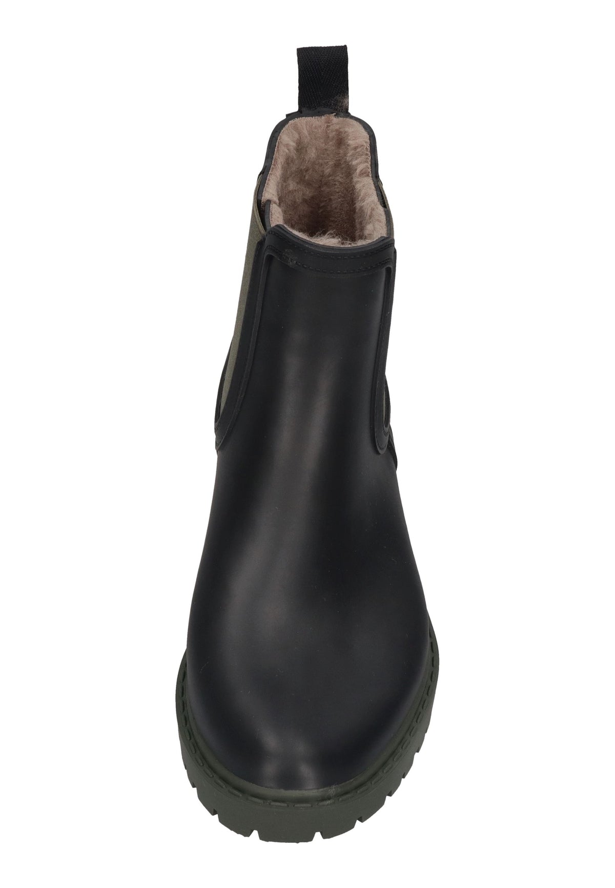 VERBENAS Damen Gummistiefel - GAUDI FUR SMOOTH - black khaki