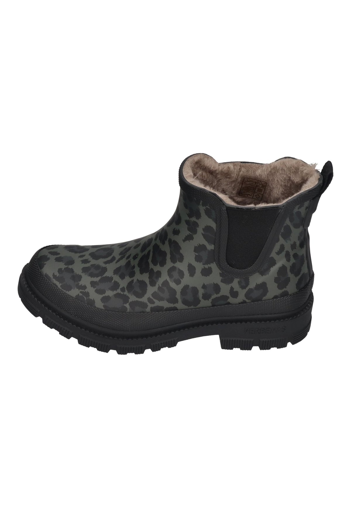 VERBENAS Damen Gummistiefel LUA FUR SMOOTH ANIMAL black leo