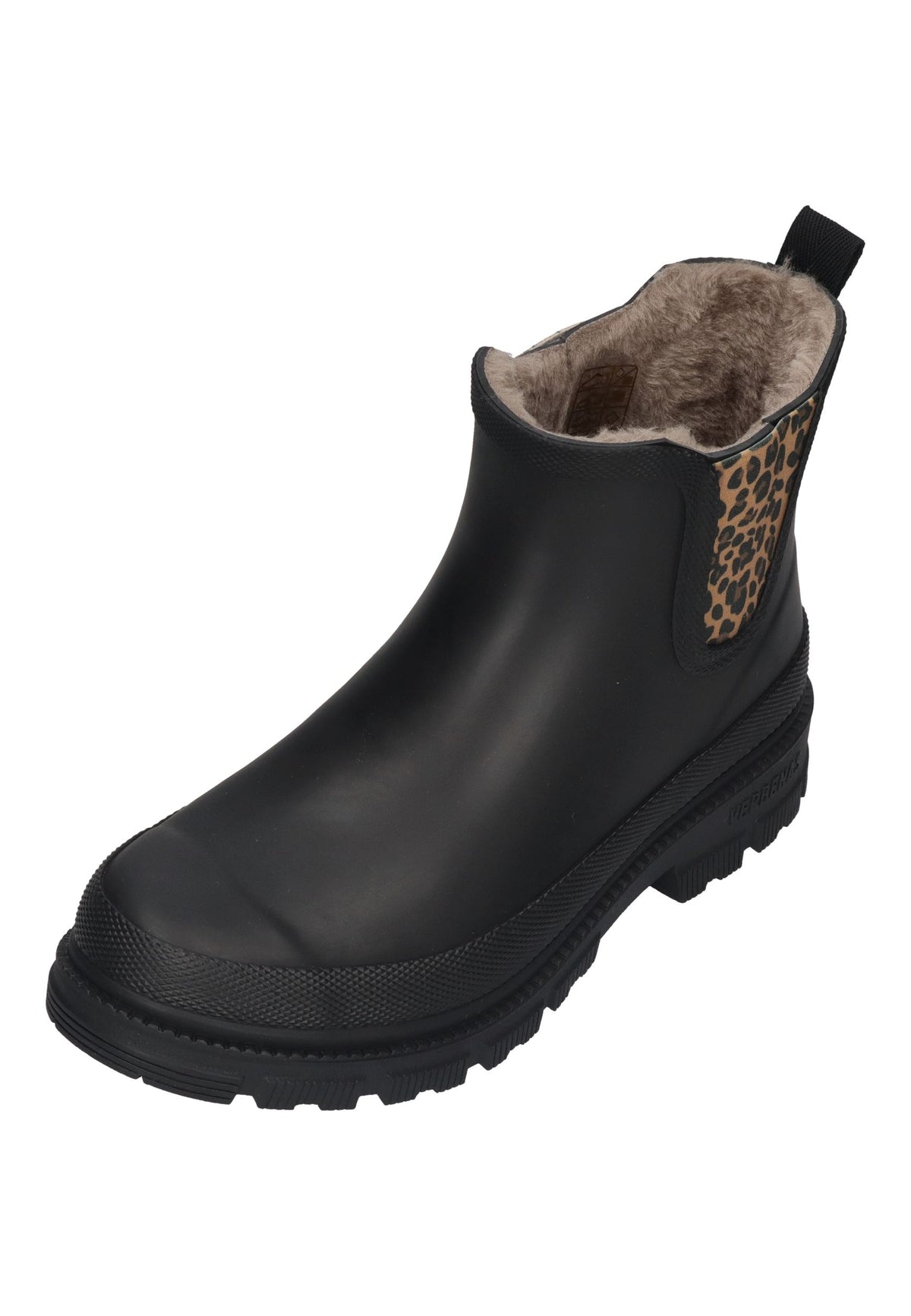 VERBENAS Damen Gummistiefel LUA FUR SMOOTH COMBI ANIMAL black sand leo