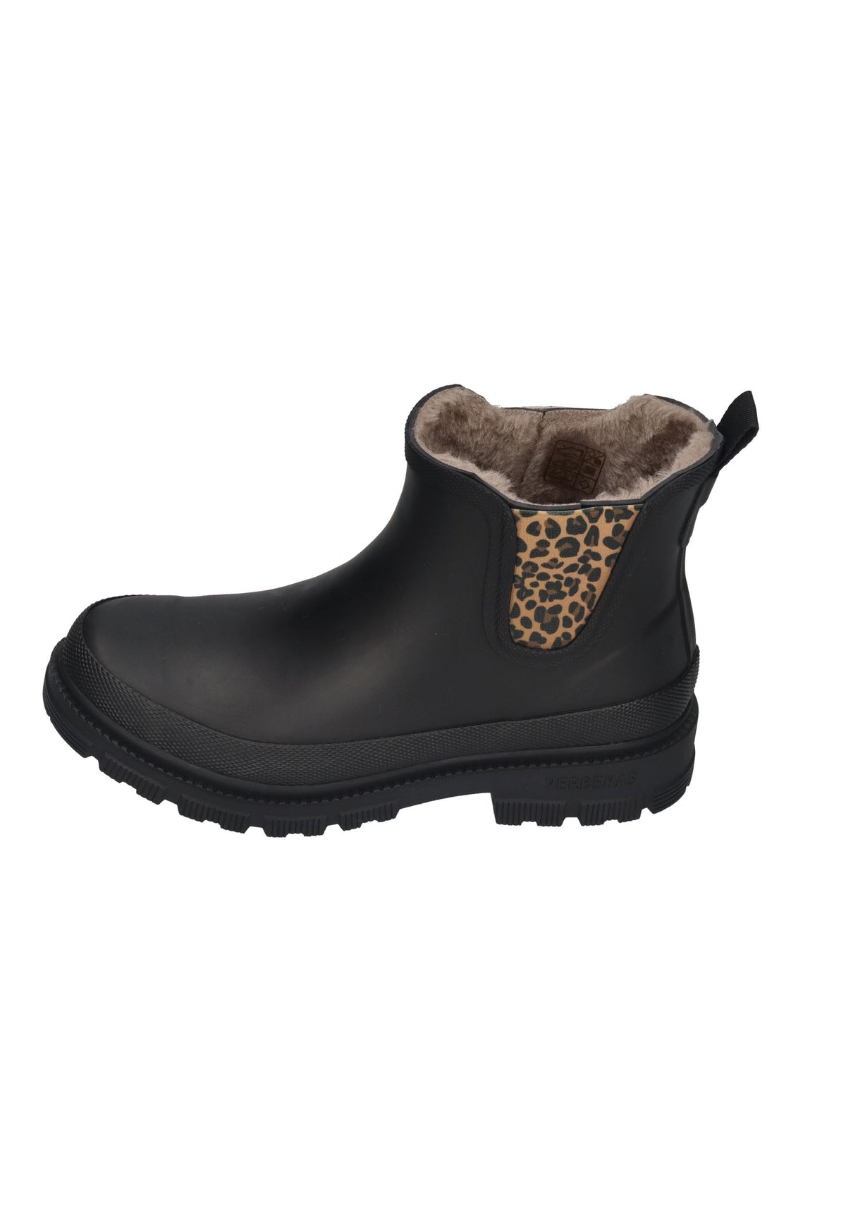 VERBENAS Damen Gummistiefel LUA FUR SMOOTH COMBI ANIMAL black sand leo