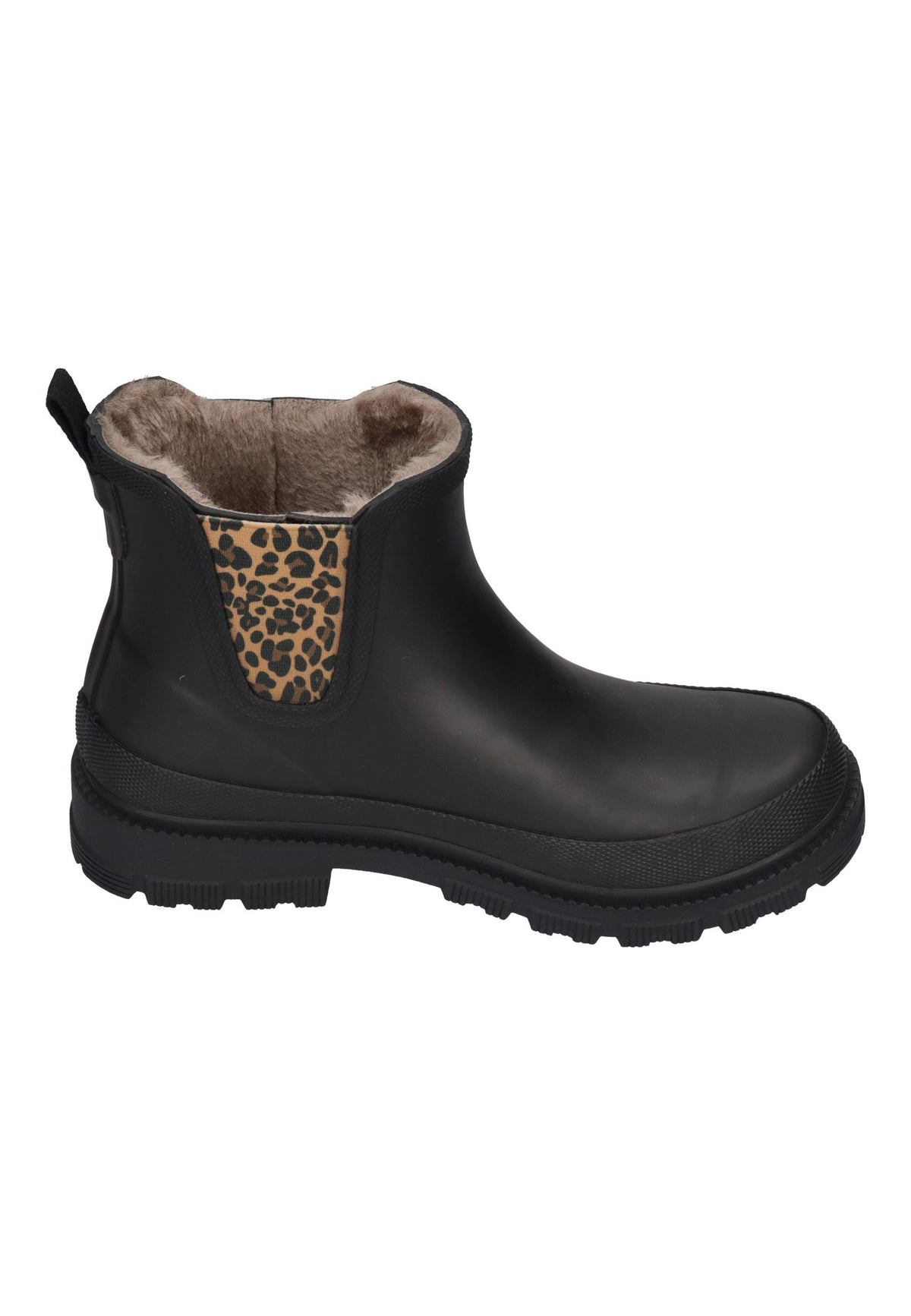 VERBENAS Damen Gummistiefel LUA FUR SMOOTH COMBI ANIMAL black sand leo