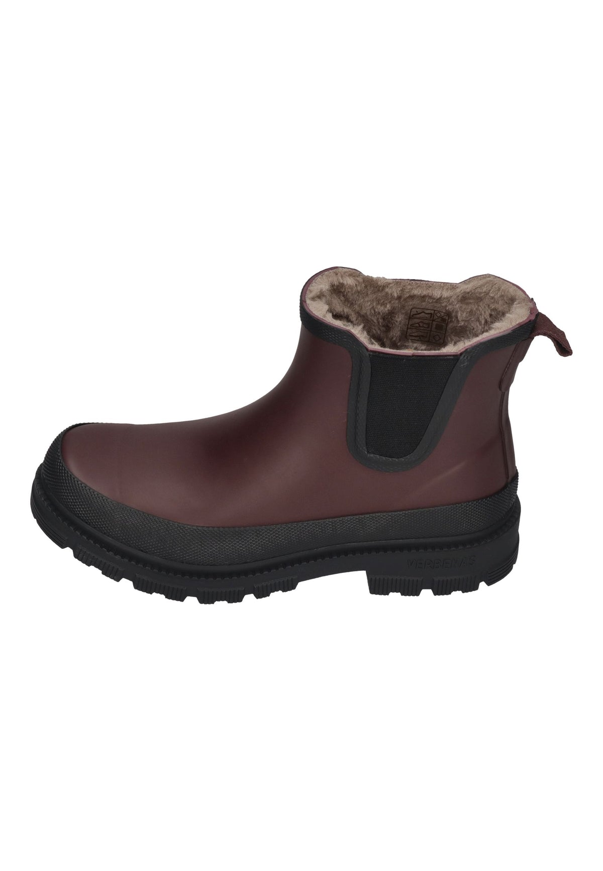 VERBENAS Damen Gummistiefel LUA FUR SMOOTH bordo black