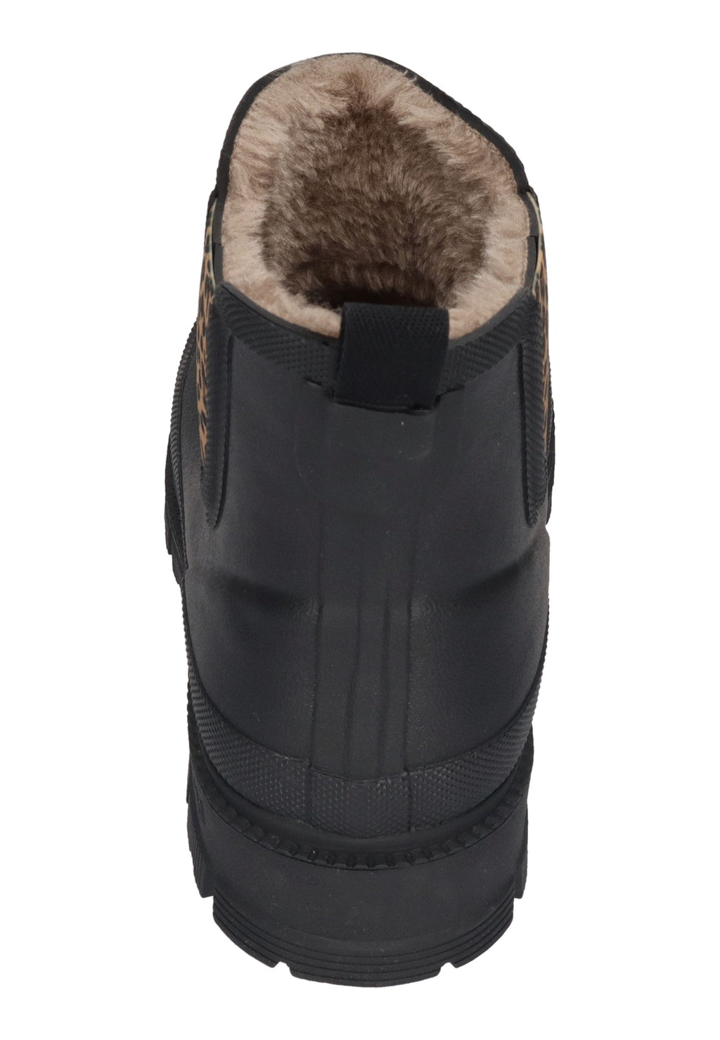 VERBENAS Damen Gummistiefel - LUA MATE COMBI FUR - black sand leo