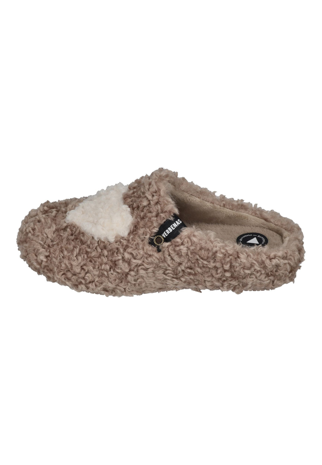 VERBENAS Damen Hausschuhe YORK CURLY VALENTINE camel crudo