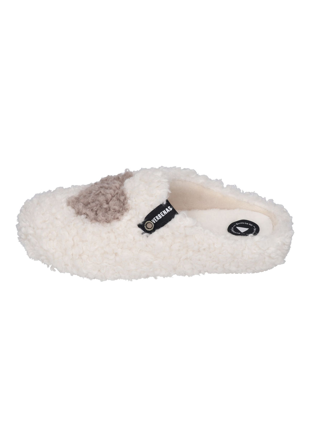 VERBENAS Damen Hausschuhe YORK CURLY VALENTINE crudo camel