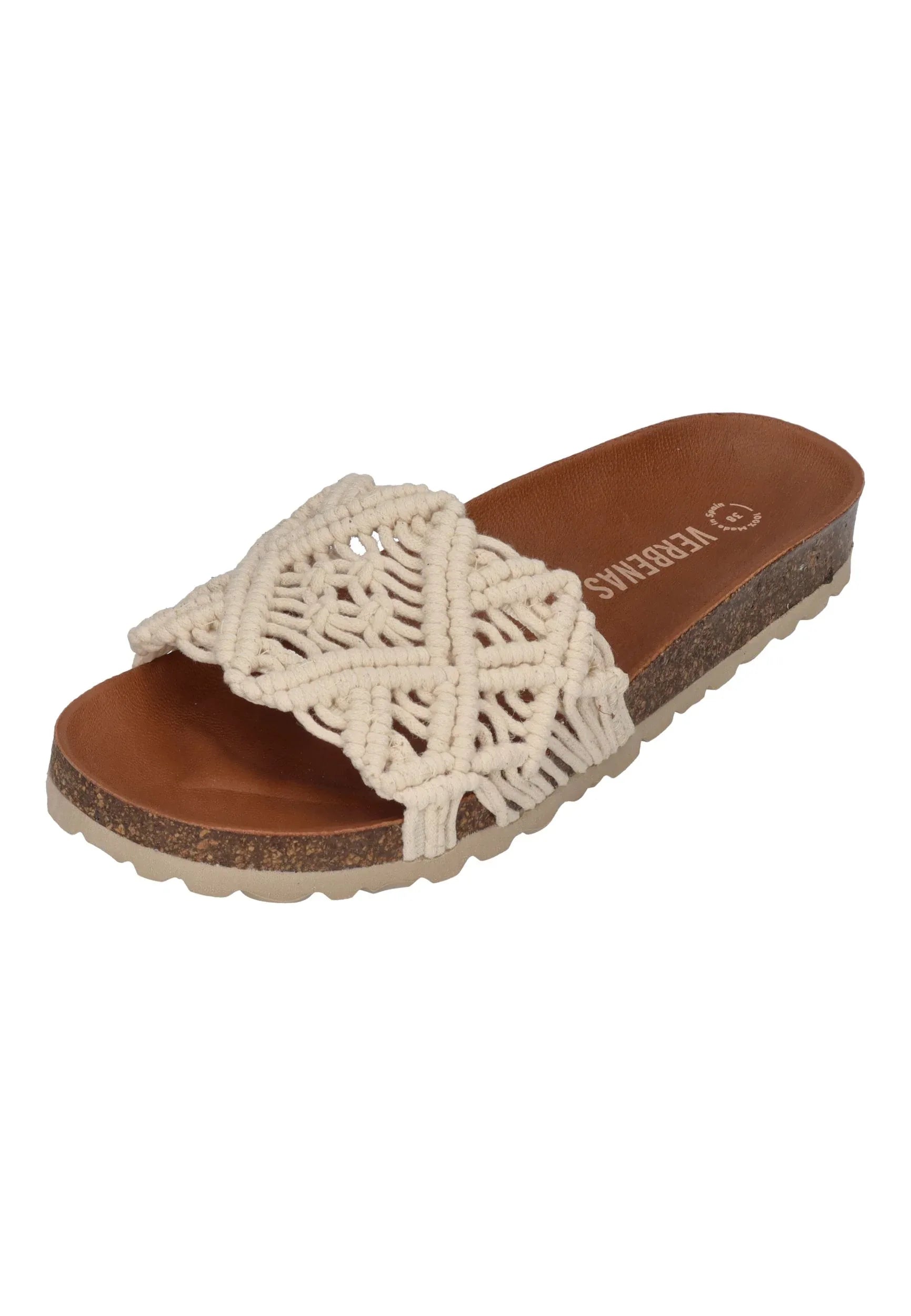 VERBENAS Damen Pantoletten RAGA KNOTS crudo - Shoedeal