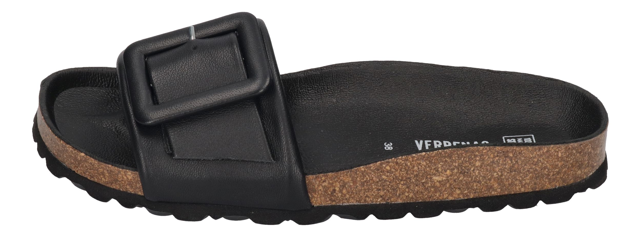 VERBENAS Damen Pantoletten - REIKO ECOBRUSH - negro