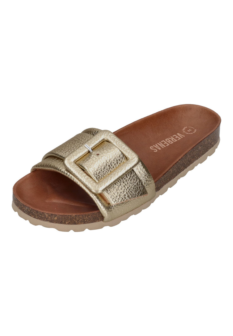 VERBENAS Damen Pantoletten REIKO elephant oro
