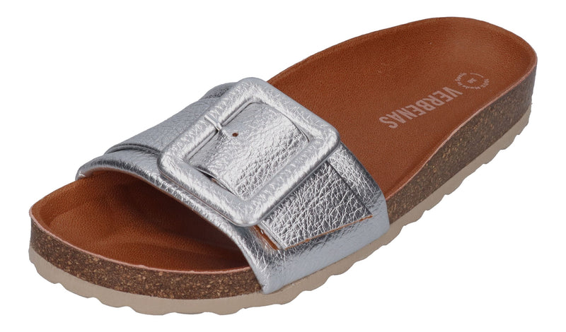 VERBENAS Damen Pantoletten - REIKO elephant - plata