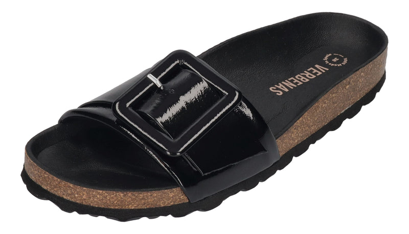 VERBENAS Damen Pantoletten - REIKO lak - negro