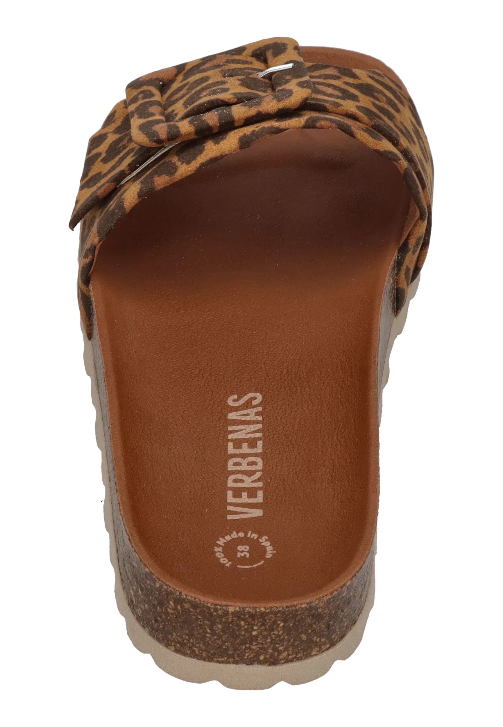 VERBENAS Damen Pantoletten REIKO micro leo nat bronzo