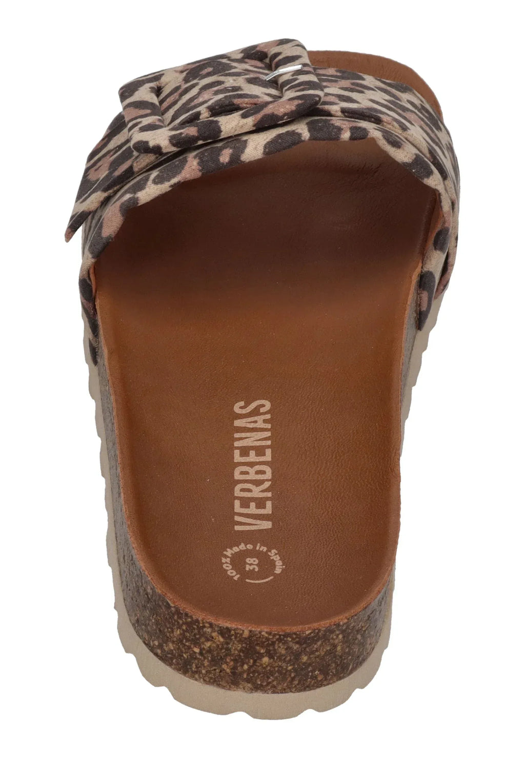VERBENAS Damen Pantoletten REIKO micro leo nat camel