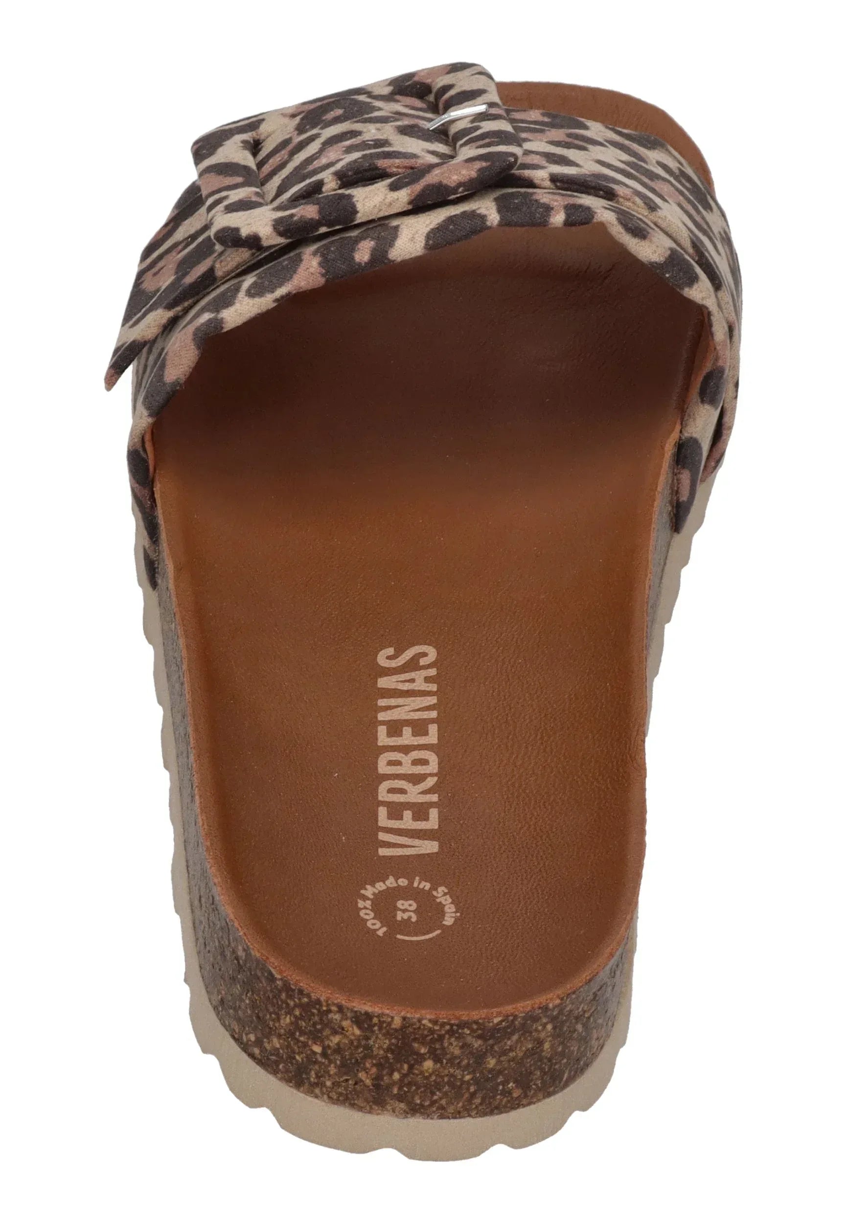 VERBENAS Damen Pantoletten REIKO micro leo nat camel